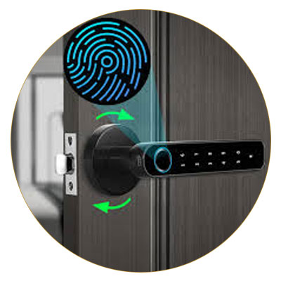 دستگیره هوشمند درب اثر انگشتی