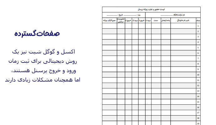 استفاده از اکسل برای ثبت ساعت حضور غیاب