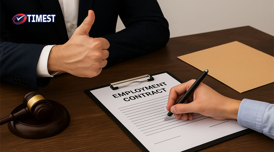 نوشتن و امضاء قرارداد کار